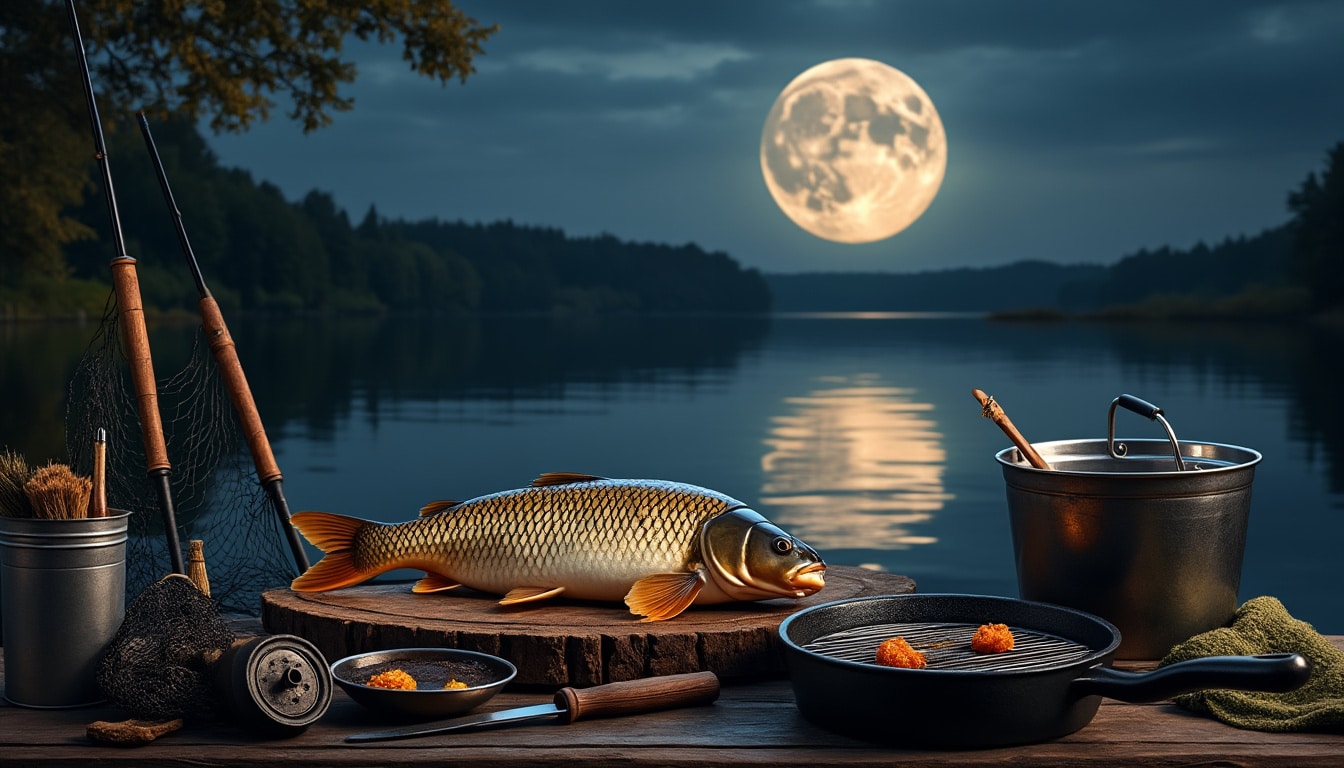 Calendrier lunaire pour la carpe : cuisson, encombrement et nettoyage