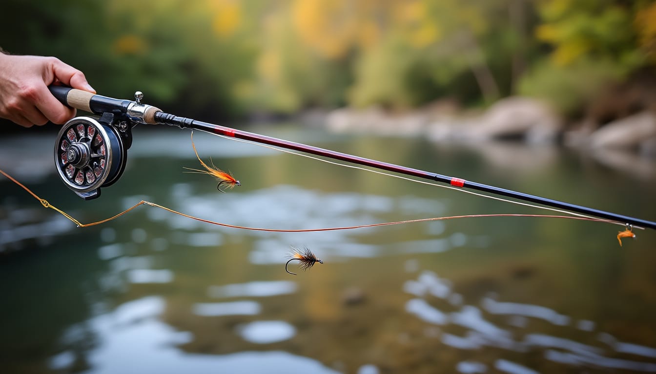 Pêche à la mouche : comprendre le soie, le bas de ligne et la canne