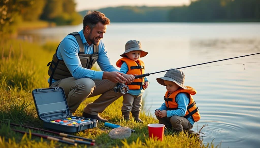 Pêche avec des enfants : le matériel et la patience